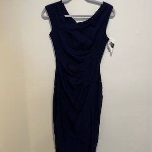 Navy blue Formal Midi Dress